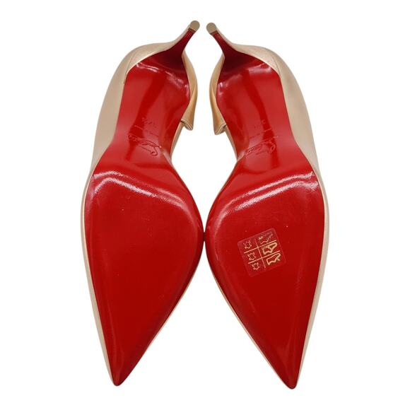 Christian Louboutin Iriza Pumps 85 - Calf Leather - Gold - 37.5 7 US $845 - Picture 12 of 13